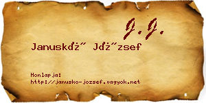 Januskó József névjegykártya