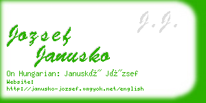 jozsef janusko business card